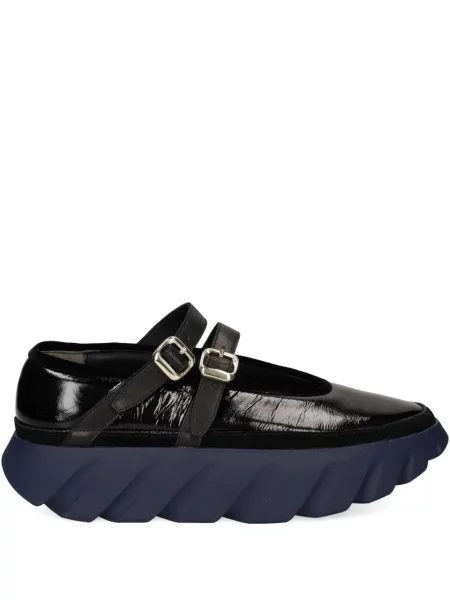 Pantofi cu toc 4ccccees din piele fără toc cu cataramă negru
