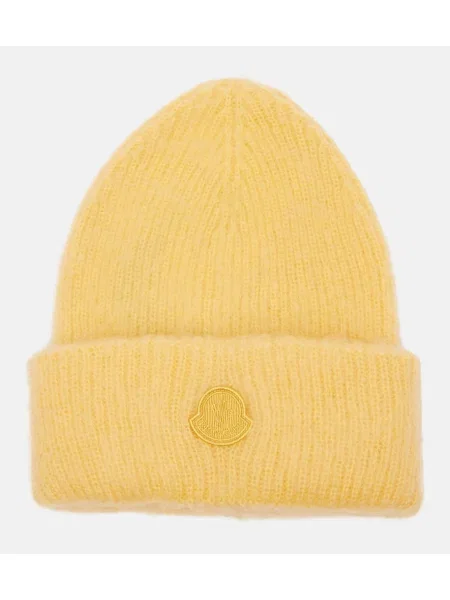 Căciulă Moncler de lână galben