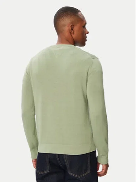 Tommy Jeans Pulover Essential zelena