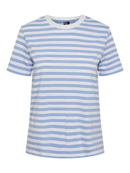 PIECES Tricou RIA albastru alb