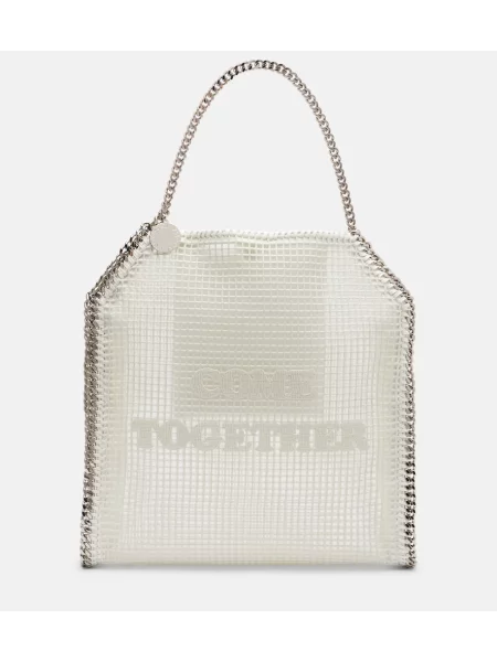 Geantă shopper Stella Mccartney plasă alb