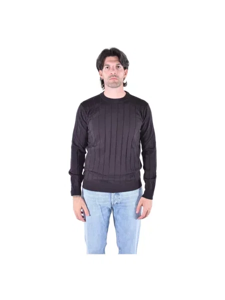 Sweter Kangra wełniany brązowy