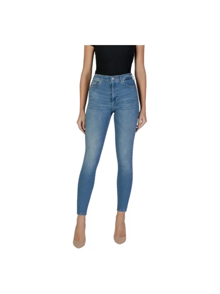 Skinny jeansy skinny Tommy Jeans retro niebieskie