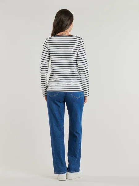 Tricou mânecă lungă Petit Bateau albastru