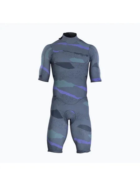 Мъжки неопренов костюм за плуване ION Seek Core Shorty Back Zip dark collage сиво