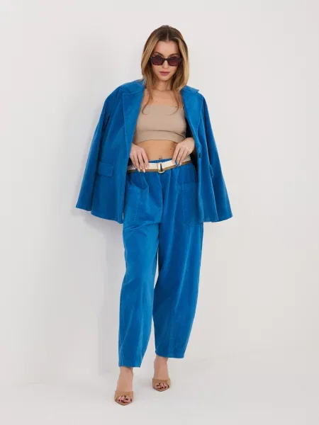 Панталон Rue Paris с шипове синьо