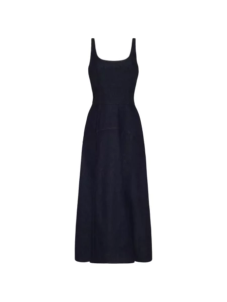 Rochie din denim Adam Lippes albastru