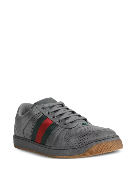 Δερμάτινα sneakers Gucci Screener γκρι