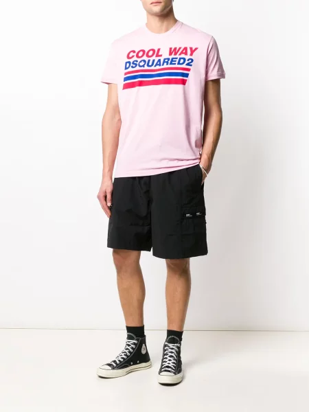 Tricou Dsquared2 cu imagine roz