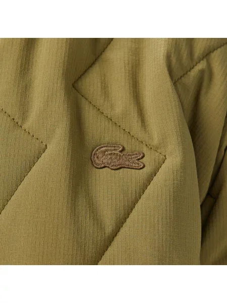 Lacoste Kurtka Ze Stójką Pikowana Khaki zielony