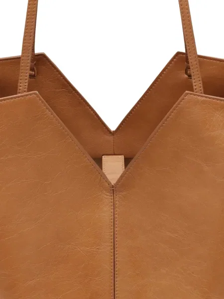 Δερμάτινη δερμάτινη τσάντα Francesco Biasia καφέ