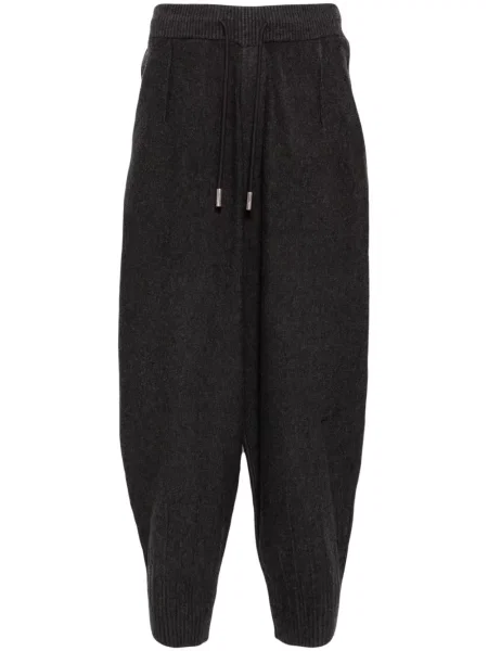 Pletené zúžené kalhoty Songzio šedé