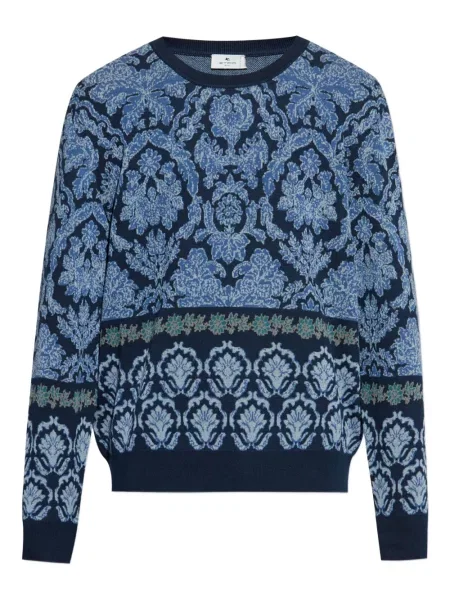 Pulover Etro cu model floral albastru