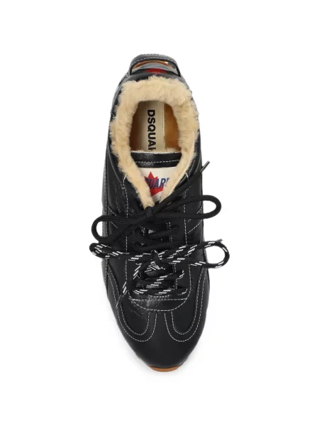 Sneakerși Dsquared2 din piele negru