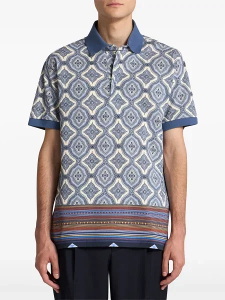 Polo Etro με σχέδιο μπλε