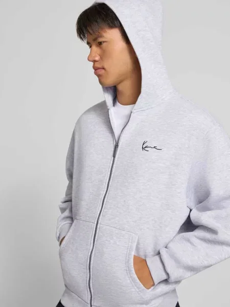 Bluza rozpinana z wyhaftowanym logo i kieszenią kangurka Karl Kani