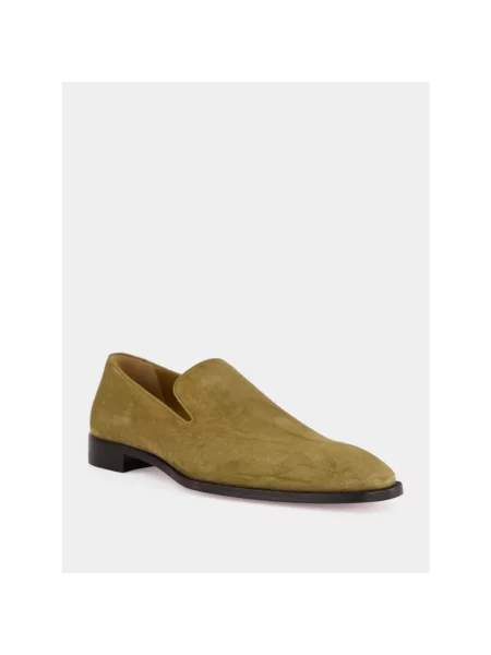 Półbuty Christian Louboutin zamszowe brązowe