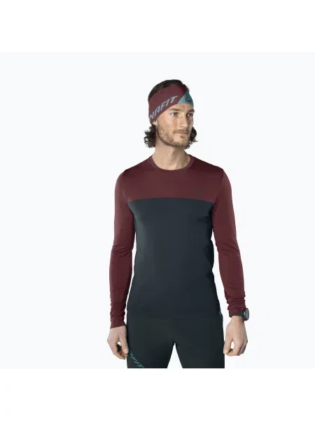 Longsleeve trekkingowy DYNAFIT Traverse S-Tech bluberry burgundy bordowy