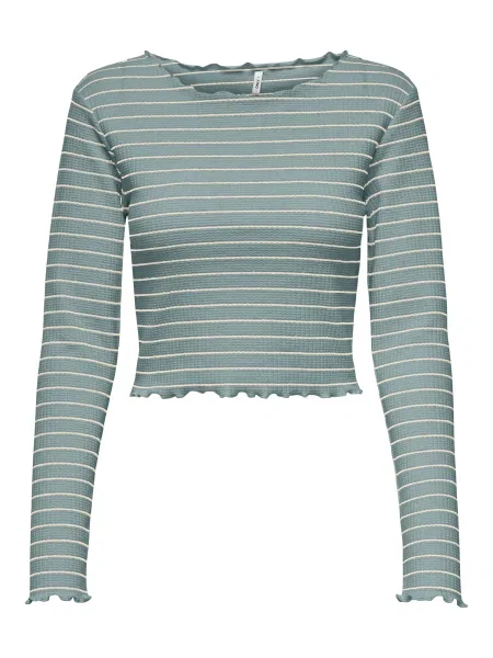 ONLY Tričko ONLANITS azurová modrá bílá