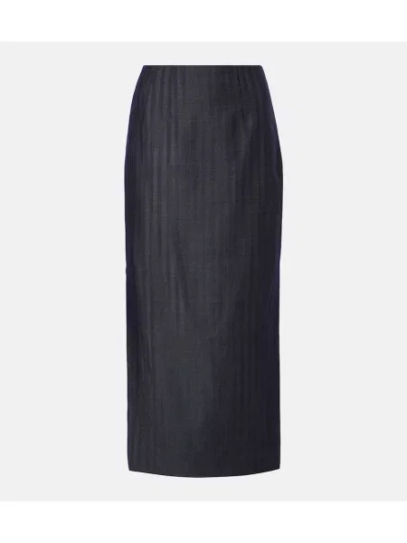 Fustă tip creion Etro de lână albastru