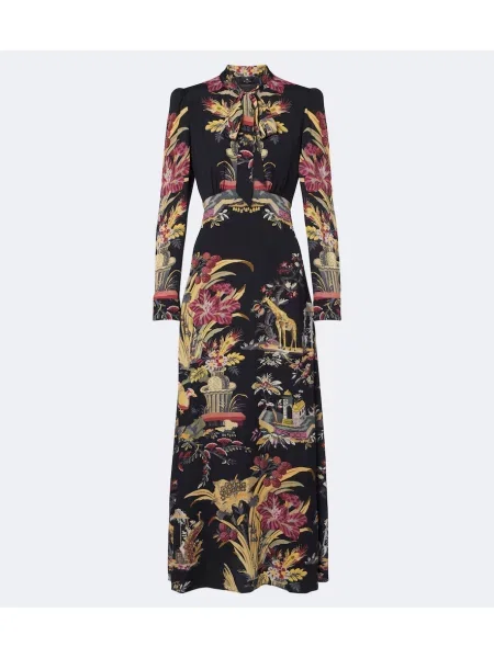 Rochie maxi Etro cu imagine negru