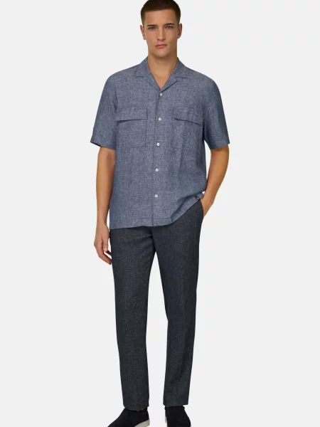 Boggi Milano Srajca moder denim