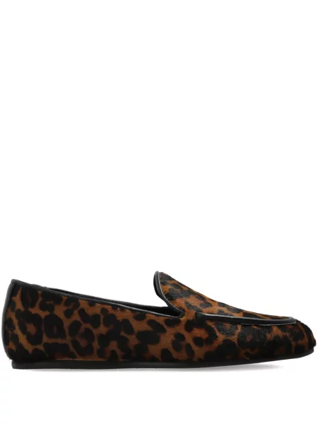 Leopardí loafers Stuart Weitzman s potiskem hnědé