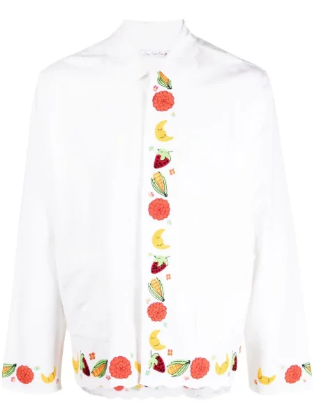 Cămașă Sky High Farm cu broderie alb