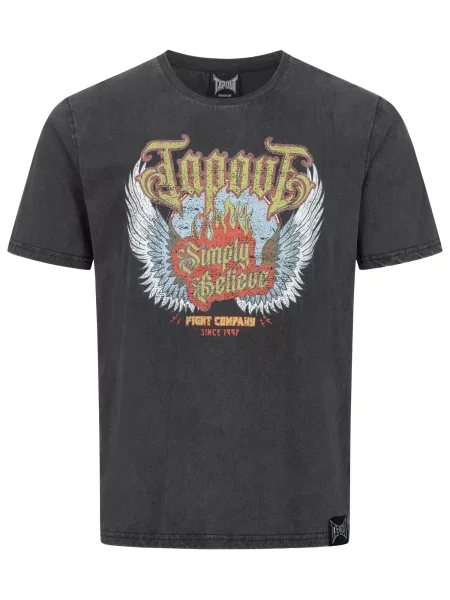 Tapout Tricou Dellano galben citron / gri / roșu deschis alb