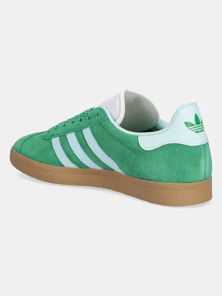 Semišové sneakers boty adidas Originals Gazelle zelená