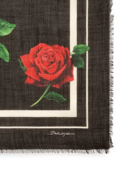 Fular Dolce & Gabbana cu imagine negru