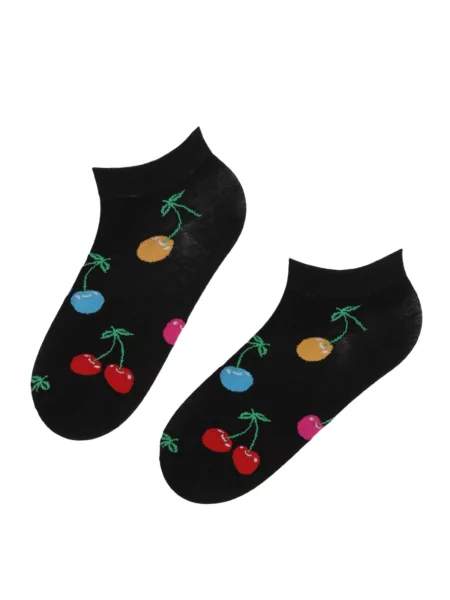 Sokisahtel Čarape low-cut socks with colored cherries trešnja crvena