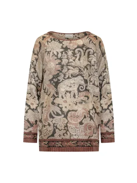 Sweter Pierre Louis Mascia z długim rękawem beżowy