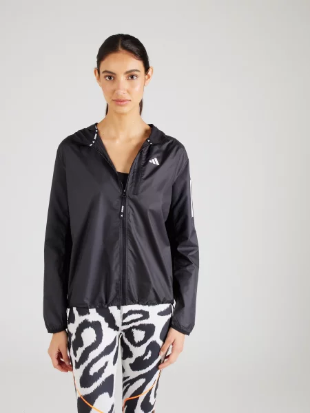 ADIDAS PERFORMANCE Sportska jakna OWN THE RUN crna bijela
