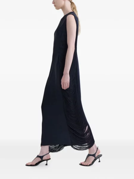 Rochie Fforme cu franjuri asimetrică negru