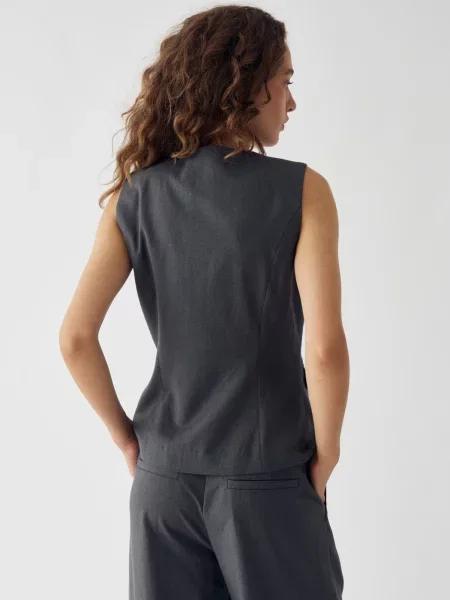 Noella Vestă N-Kasaunette Vest închis gri