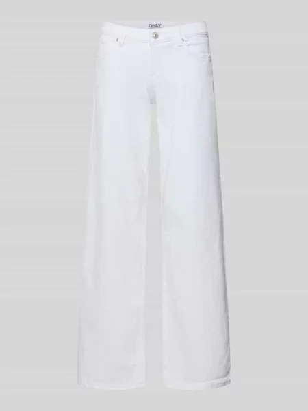 Jeansy z szerokimi nogawkami z Mieszanka bawełny Model JUDY-O' Only białe