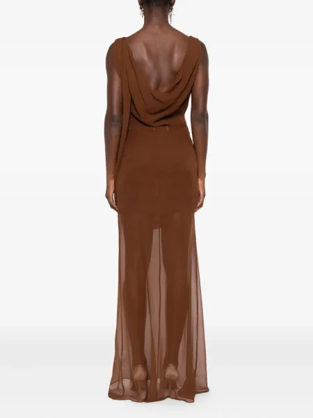 Rochie Giuseppe Di Morabito drapată de costum maro