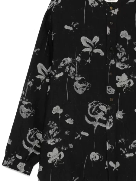 Cămașă Calmlence cu model floral cu imagine negru