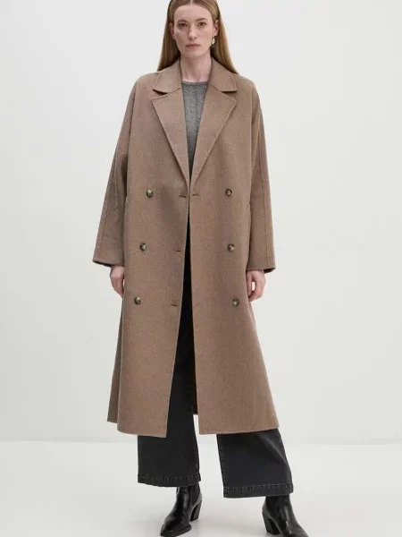 Пальто Day Birger et Mikkelsen Howard Double Faced Wool перехідне двобортне бежевий