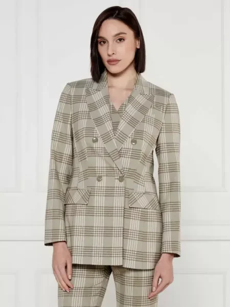 Marc Cain Sacou cu adaos de lână bej