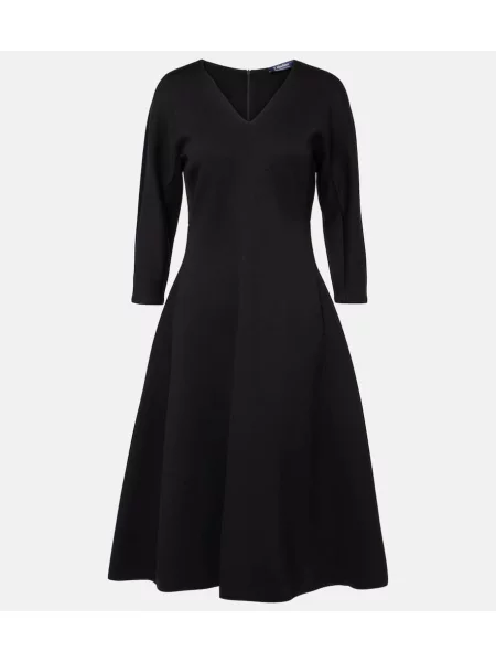 Sukienka midi S Max Mara z dżerseju do kolan garniturowa czarna