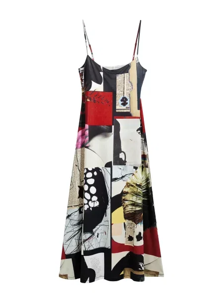 Desigual Rochie de zi Newspaper Coll Colorat negru