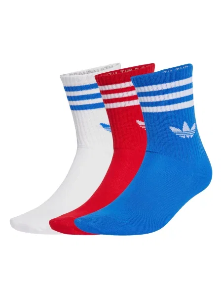 ADIDAS ORIGINALS Șosete Crew 3 Pairs albastru regal / roșu alb