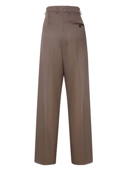 Pantaloni Stella Mccartney de lână maro