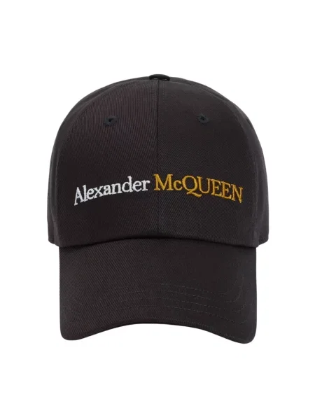 Czapka z daszkiem Alexander Mcqueen z logo czarna