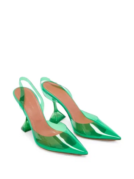Pantofi cu toc Amina Muaddi verde