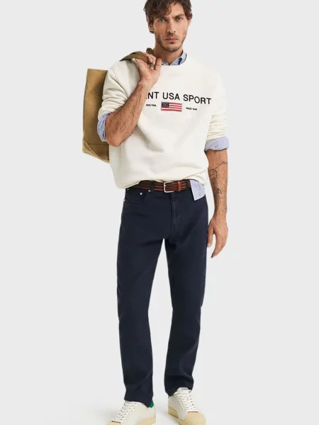 Льняные джинсы Gant синие