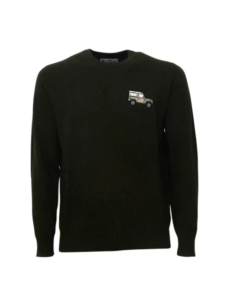 Dzianinowy sweter Mc2 Saint Barth zielony