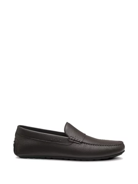Pantofi loafer Boss din piele maro
